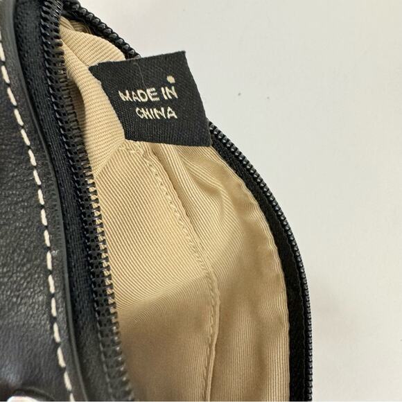 Coach Pleated Black Leather Wristlet Wallet Mini Bag Soft Genuine Leather - Picture 9 of 11